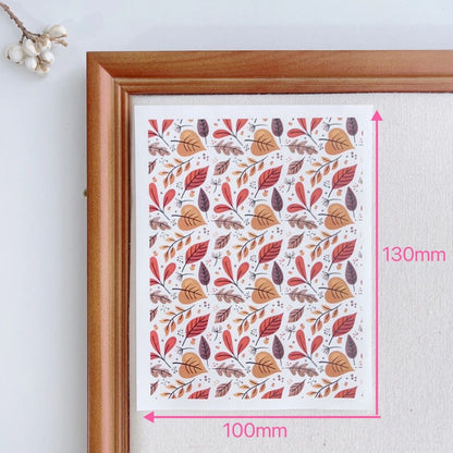 Polymer Image Transfer Paper Plants Flowers Leaf Decals DIY Jewelry Craft Tools