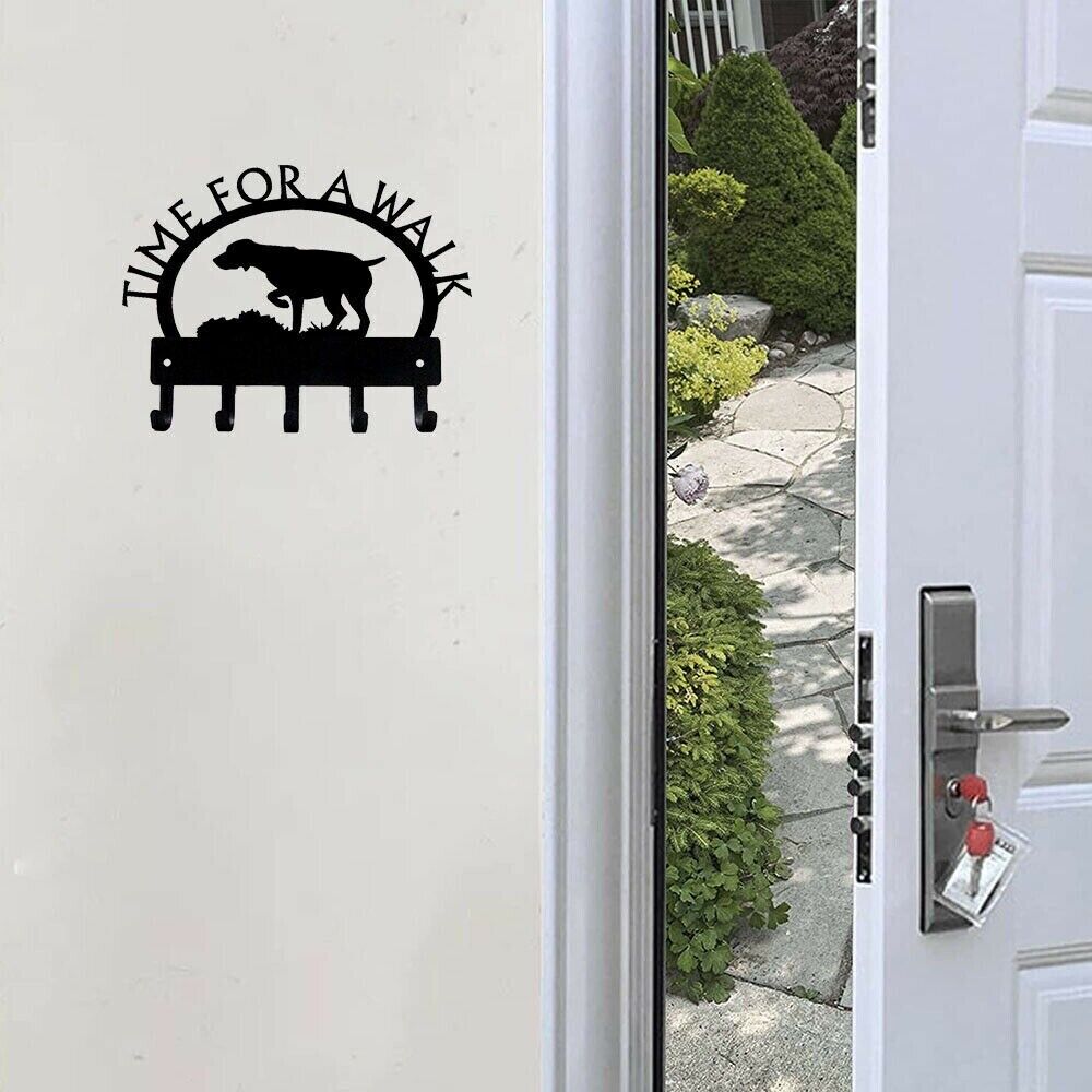Wall Mounted Hook Up Pendant Wall StickersTime for A Walk Key Rack Wall Art