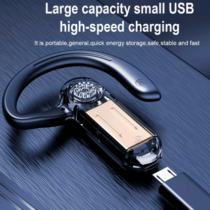 Wireless Bluetooth 5.2 Earphone Headset Driving Trucker Earbud Noise Cancelling