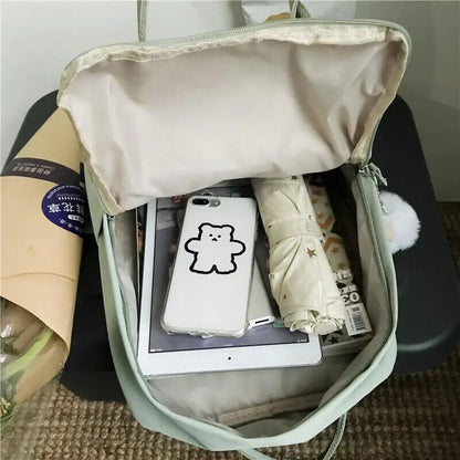 Women Backpack School Bags Teenagers Girls Patchwork Backpack Rucksack