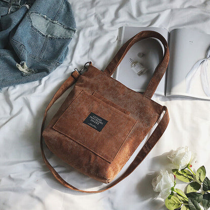 Women Shoulder Bags Cloth Fabric Handbags Zip Crossbody Bag Shopping Bag Ladies