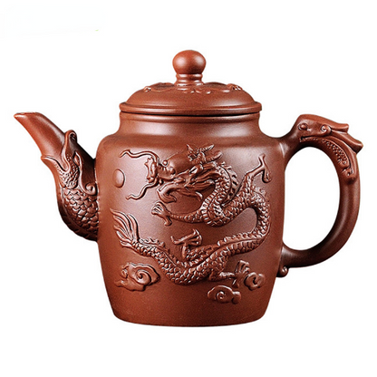 Purple Clay Teapots Chinese Kung Fu Tea Set Master Hand Carved Teapot with Tea