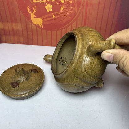 Vintage Chinese Yixing Purple Clay Teapot Zisha Ceremony Plum Flower Teaware Art