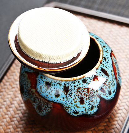 Tea pot ceramic sealed pot Kung Fu tea set storage pot