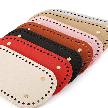 22*10cm Long Bottom for Knitted Bag Leather Bag Base Handmade Bottom With Holes