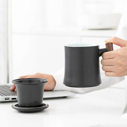 Ceramic Tea Cup with Infuser Coffee Tea Mug 380ml