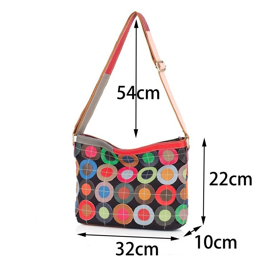 100% Genuine Leather Colorful Patchwork Sling Shoulder Bag,Leather Messenger Bag