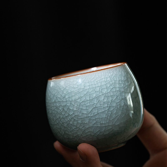 Ice Flower Ceramic Teacup Novelty Kung Fu Cup Drinkware