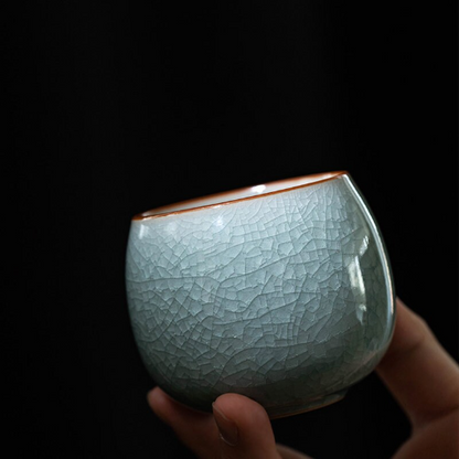 Ice Flower Ceramic Teacup Novelty Kung Fu Cup Drinkware