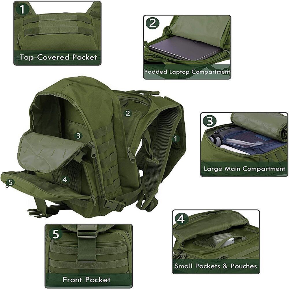 40L Tactical Backpack Army Bag Bags Backpacks Outdoor Sports Hiking Backpacks