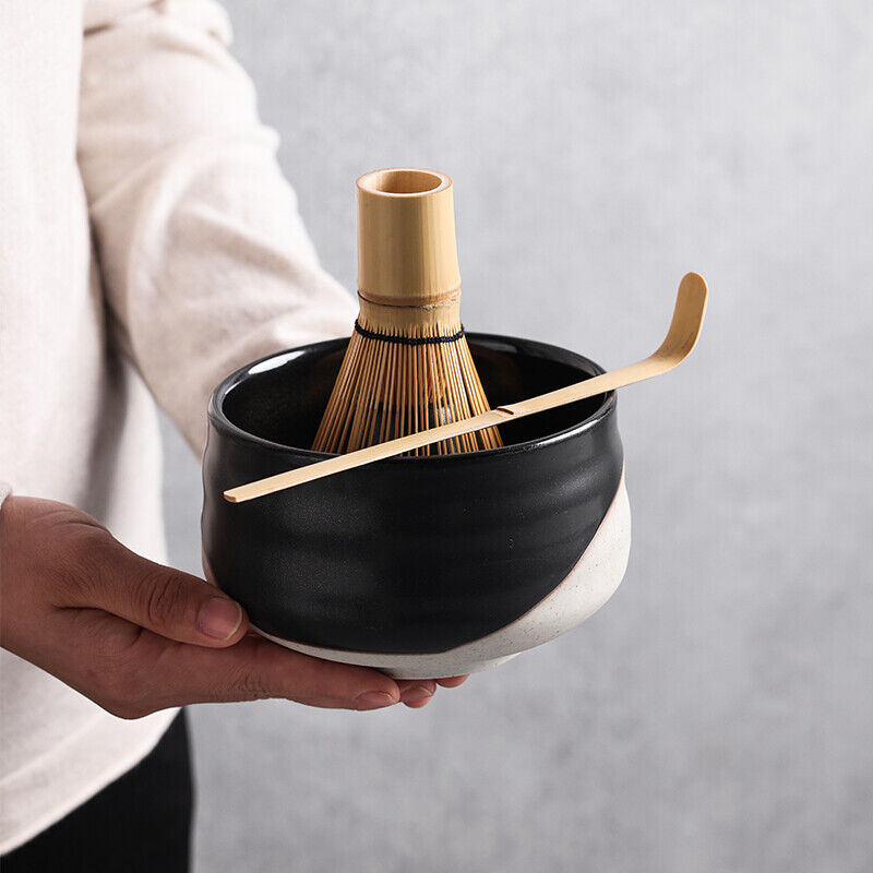 Ceramic Matcha Sets with Bamboo Whisk Chinese Tea Ceremony Set