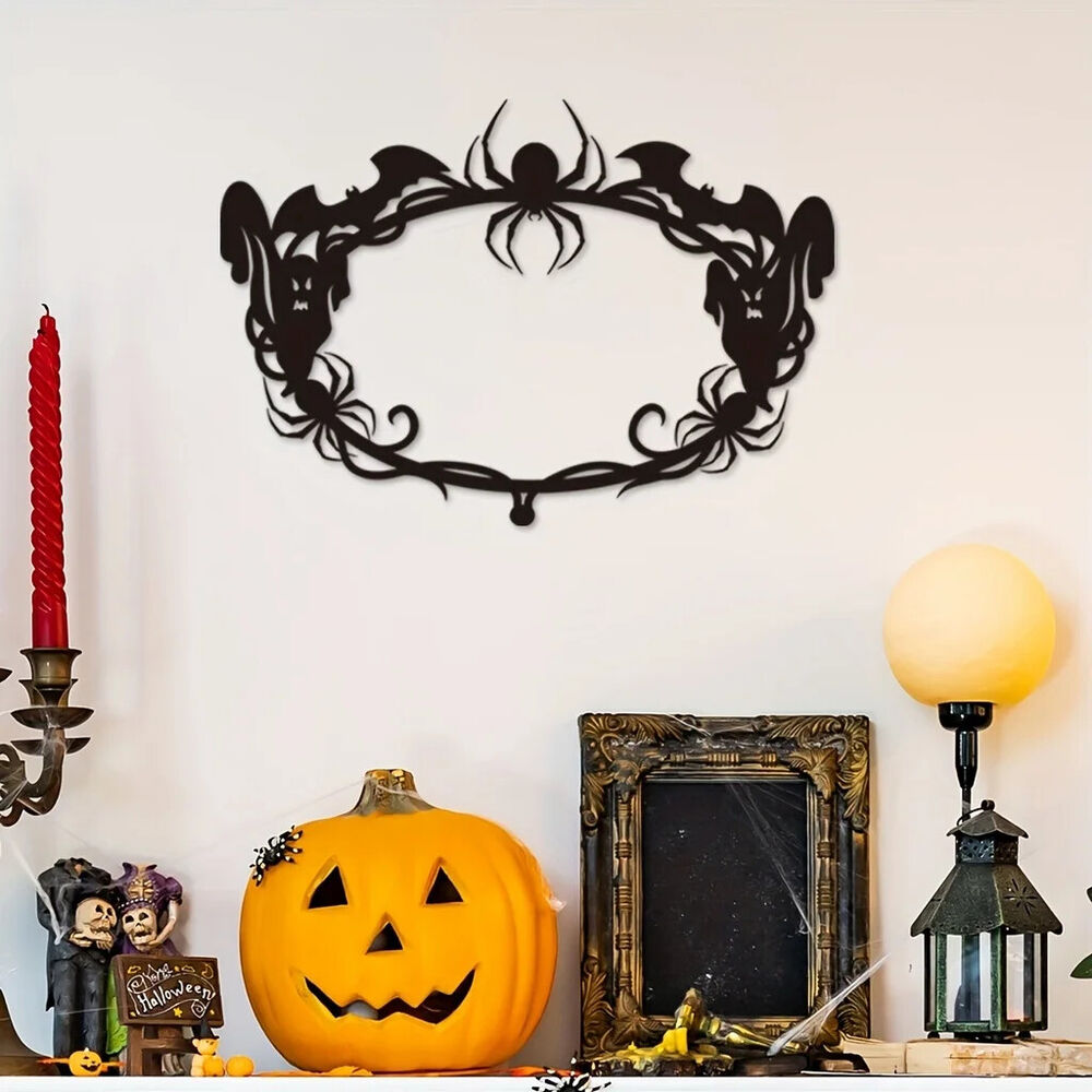 Halloween Metal Wreath Decoration, Halloween Door Decoration, Decoration Frame