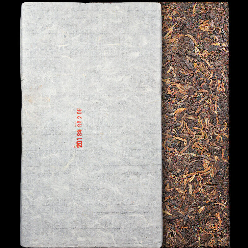 1000g Chinese Aged Pu-Erh Tea Gold Brick Yunnan Natural Cooked Pu-erh Black Tea