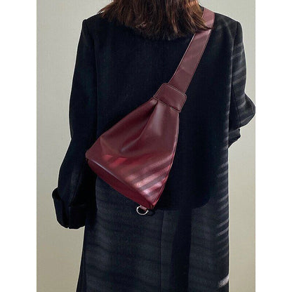 Women's Crossbody Bags Chest Bag Female Bag Soft Leather Bucket Bag