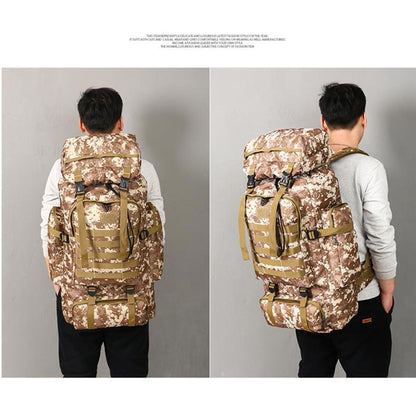 80LTactical Backpack Oxford Men Camping Hiking Hunting Bag Traveling Backpack