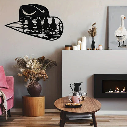 Cowboy Hat Metal Wall Art Perfect Decoration Farmhouse, Room Decor, Home Decor