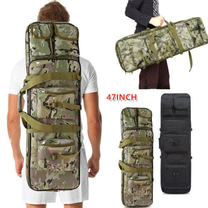 47" Tactical Carbine Rifle Range Gun Molle Bag Carry Soft Case Storage Backpack