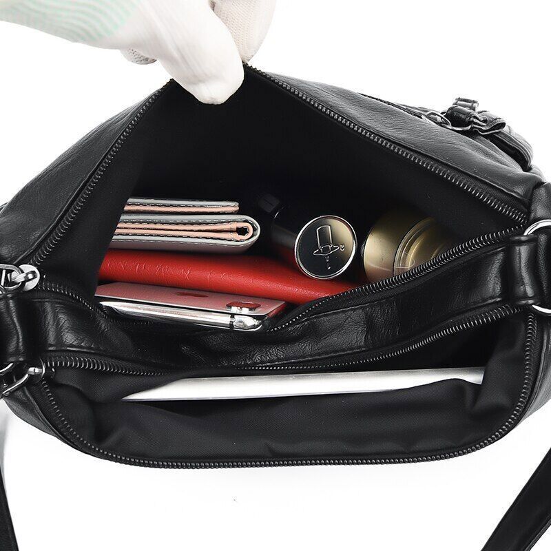 PU Leather Crossbody Bag Women's Bag Shoulder Handbags Multi-pocket Mom Bags