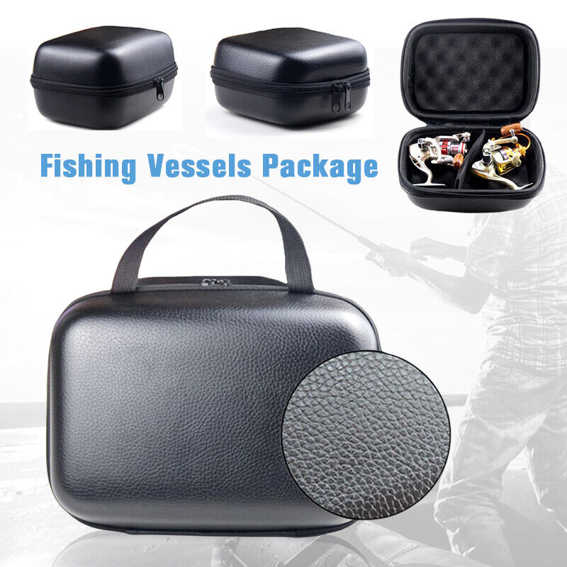 Fishing Reel Bag Case Hard Shell Shockproof Waterproof Cover Zip Storage Case