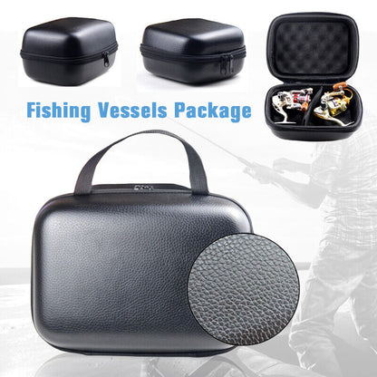 Fishing Reel Bag Case Hard Shell Shockproof Waterproof Cover Zip Storage Case