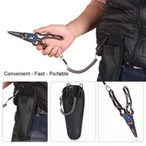 Multifunctional Fishing Pliers Hook Remover Fishing Tool Aluminum Lip Gripper