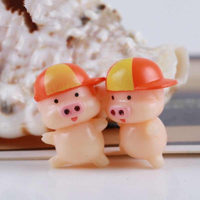 6pcs Mini Piggy Miniatures Garden Bonsai Lawn Ornament Decoration DIY Figurines