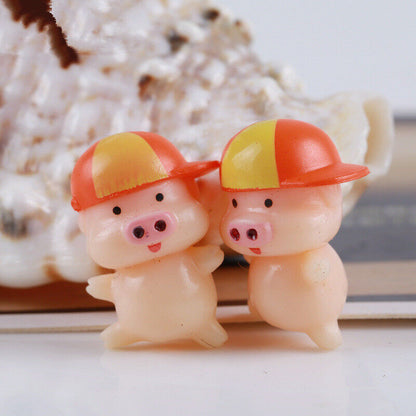6pcs Mini Piggy Miniatures Garden Bonsai Lawn Ornament Decoration DIY Figurines