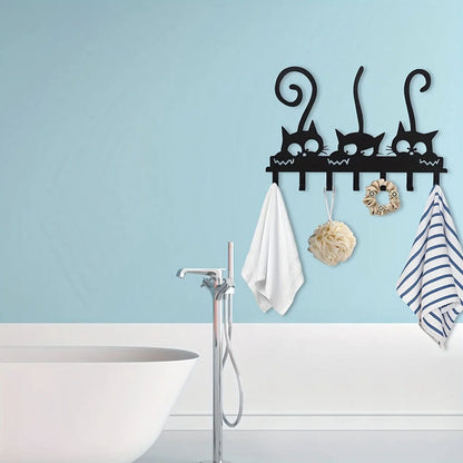 Multi-Purpose Three Kitten Hooks - Organizing Keys, Clothes, Towels