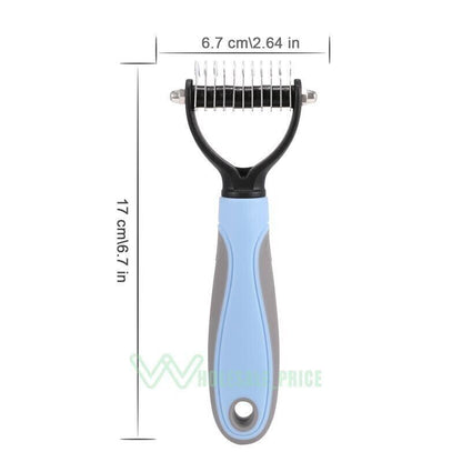 2side Dog Brush for Shedding Dematting Pet Grooming Cat Hair Undercoat Rake Comb