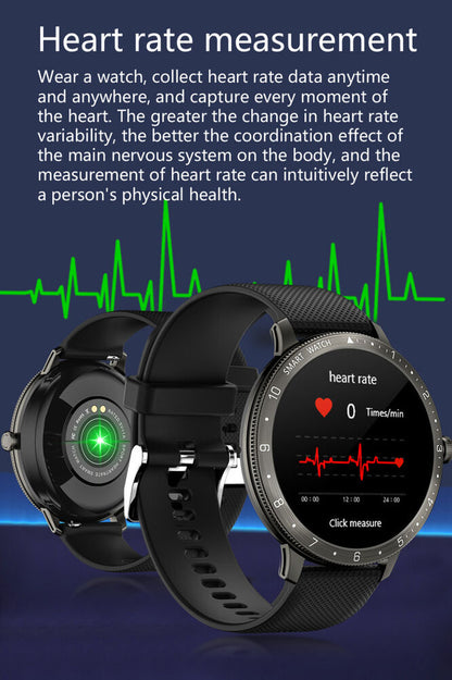 Bluetooth 5.0 Smart Watch Heart Rate Blood Pressure Oxygen Waterproof Bracelet