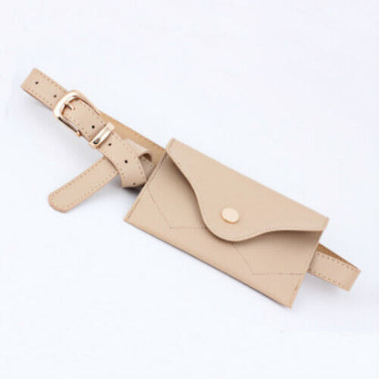 Fanny Pack Women Belt Bag PU Leather Waist Bag Fashion Pure Color Wallet Gifts