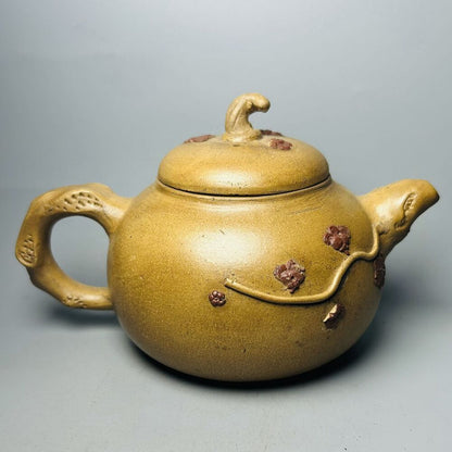 Vintage China Yixing Purple Clay Teapot Zisha Ceremony Nice Plum Blossom Teaware