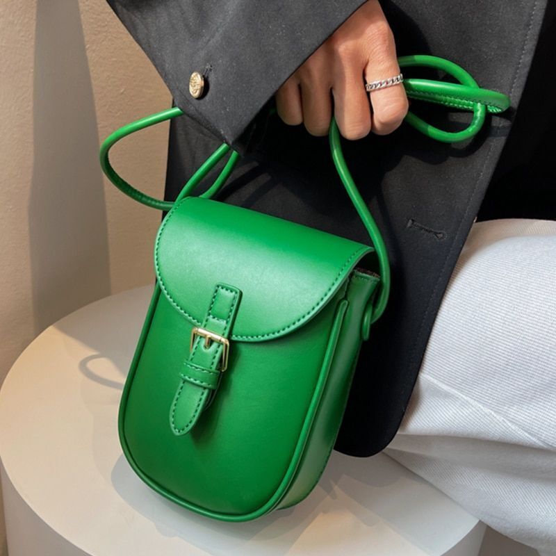 Small Synthetic Leather Colorful Crossbody Bag Shoulder Side Bag Handbag Purses