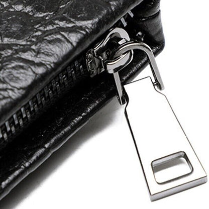 Real Leather Men's Bag, Business Envelope Bag, Crocodile Pattern Clutch Wallets