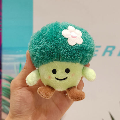Farm Vegetable Doll Keychain Cabbage Green Onion Cauliflower Corn Plush Pendant