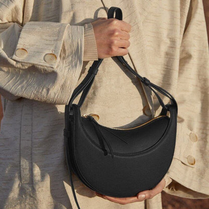Genuine Leather Shoulder Bag Women Handbag Saddle Bag Half Bag Underarm Bag