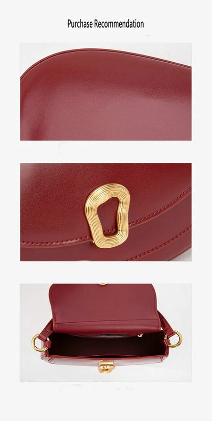 2023 Bags Women Cowhide Handbag Autumn Winter Ladies Crossbody Shoulder Bag