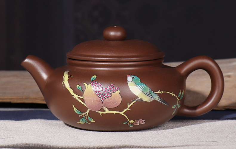 Hand Painted Yixing Teapot Handmade Green Tea Pot Kung Fu Zisha Teapot Tea Set