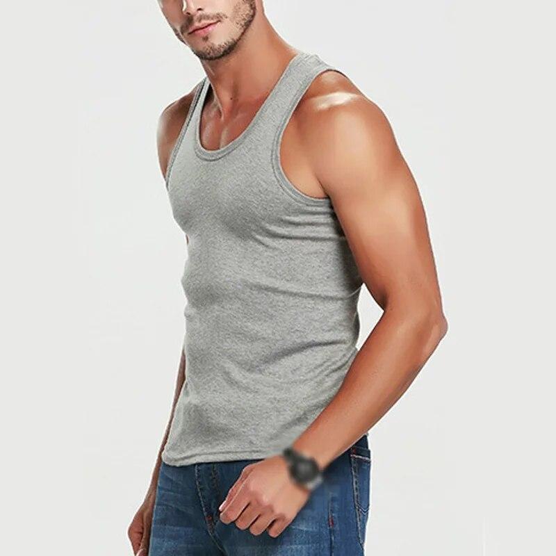 Mens Gym Training Vest Fitness Singlet Workout Muscle Bodybuilding Tank Tops