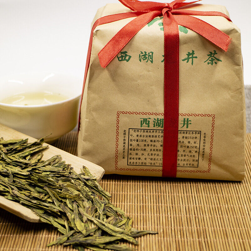 2023 Highest Quality West Lake Dragon Well Green Tea Rain Long Jing Cha 250g