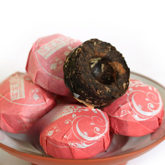 HELLOYOUNG Lotus Leaf Flavored Mini Ripe Cake Fitness Pu'er Pu erh Tea