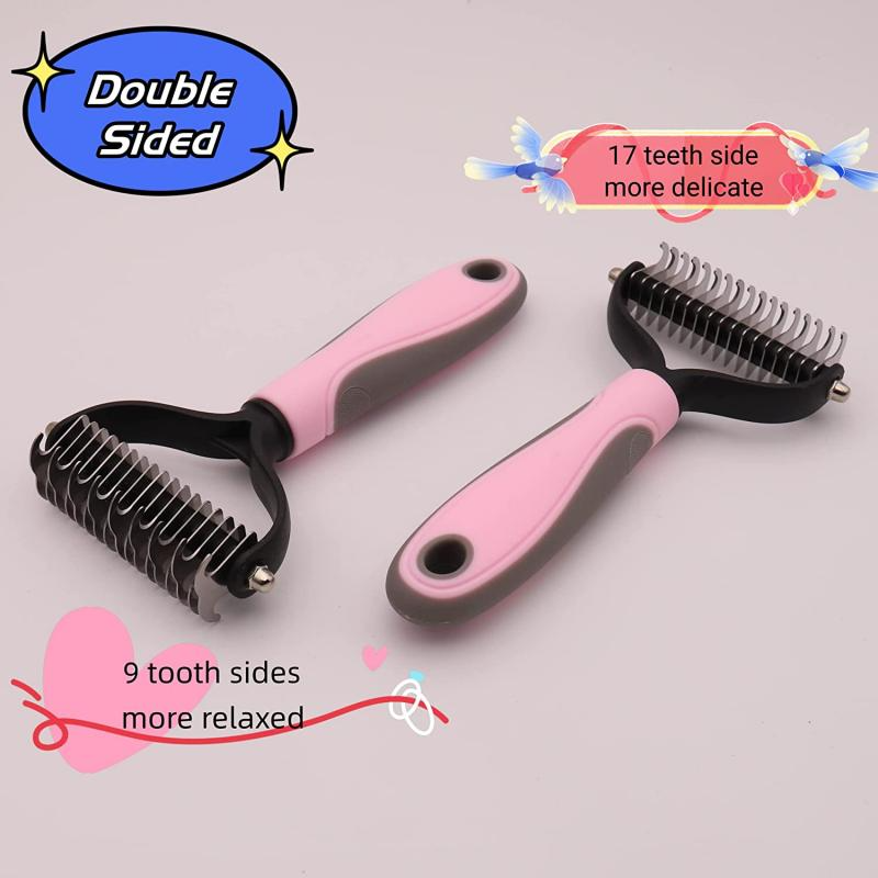 Pets Fur Knot Cutter Dog Grooming Shedding Tools Pet Cat Hair Removal Comb Brush