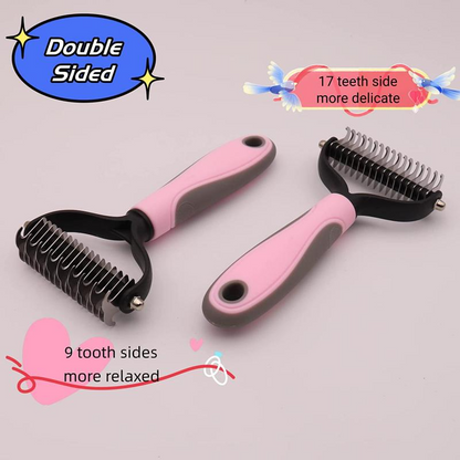 Pets Fur Knot Cutter Dog Grooming Shedding Tools Pet Cat Hair Removal Comb Brush