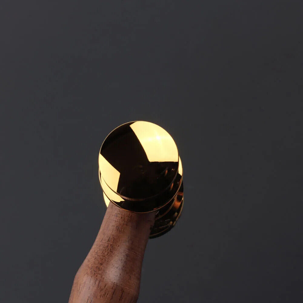 Hammer Solid Brass Mirror Polished Wooden Handle Leather Craft Workshop DIY Tool