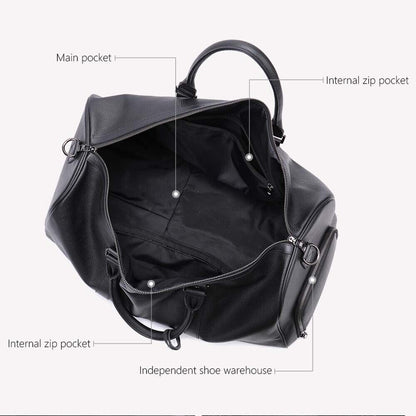 100%Genuine Leather Travel Bag Carry-on Hand Luggage Bags Shoulder Bag Big Totes