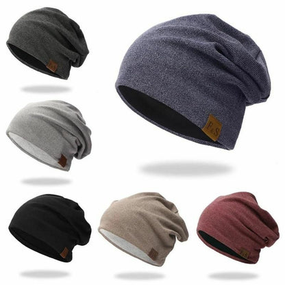 Hat Beanie Cap Outdoor Bonnet Skiing Keep Warm In Winter Solid Color Knitted Cap