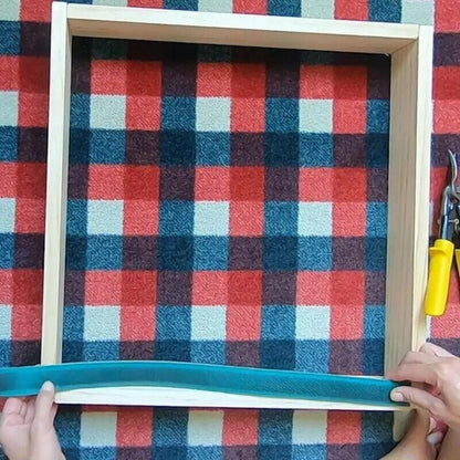 Gripper Strip Metal+Leather Tufting Embroidery Frame Cross Stitch Hook 100x3.2cm
