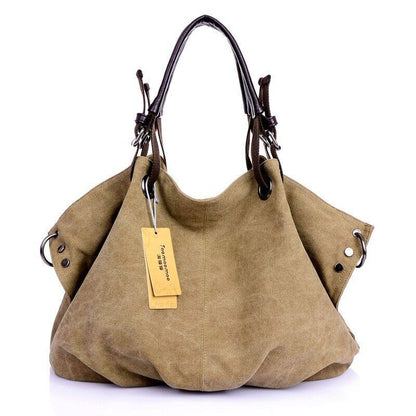 Women Canvas Bags Crossbody Bags Solid Shoulder Bag Female Handbag