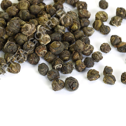 HELLOYOUNG 30Pcs*8g Premium Jasmine Dragon Pearl Loose Leaf Green Tea Ball