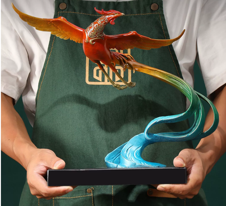 Bronze Phoenix Ornament Flying Mascot《瑞凤呈祥》